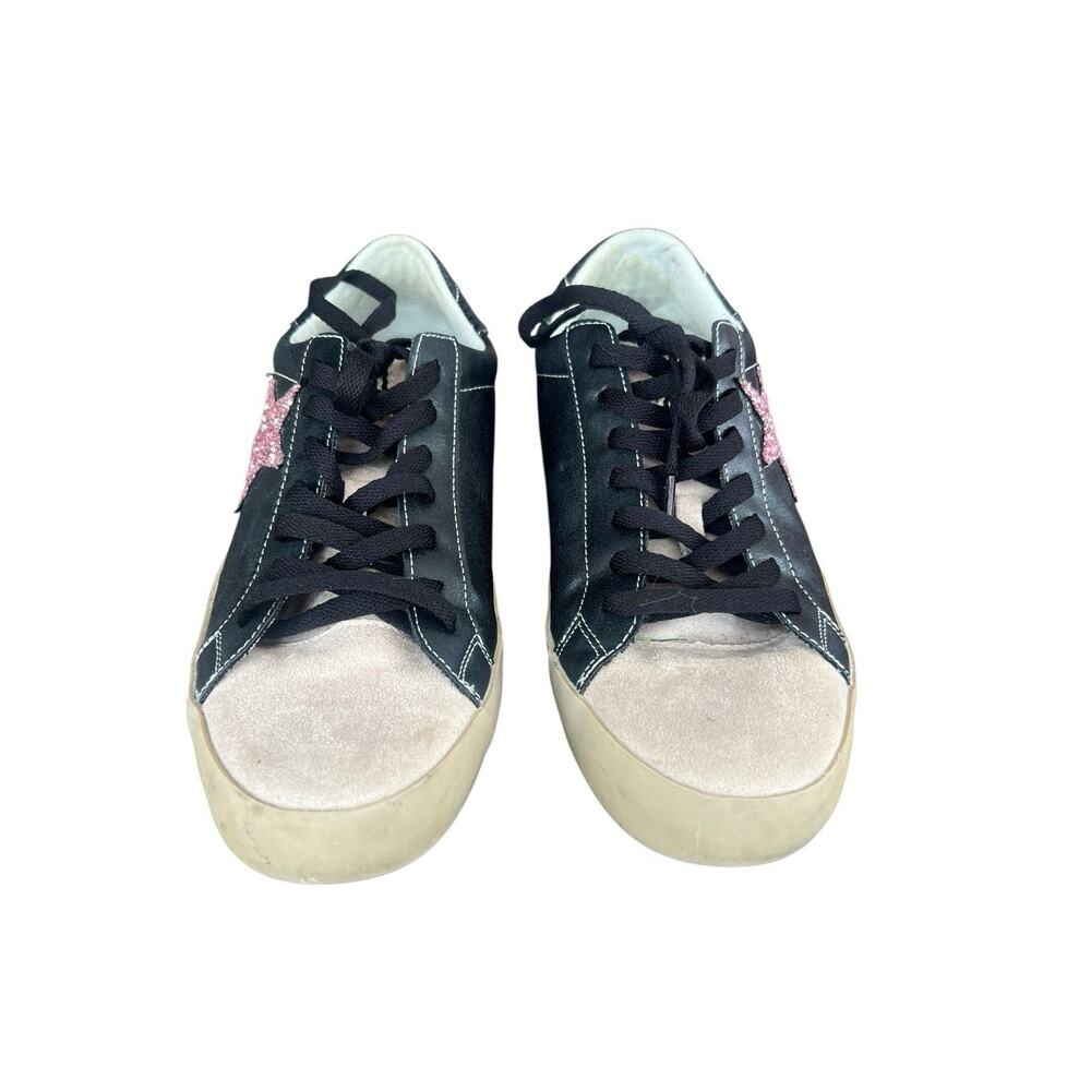 SHU SHOP PAMELA Everday Star Sneakers Womens 10 Black Pink Star - Picture 4 of 6